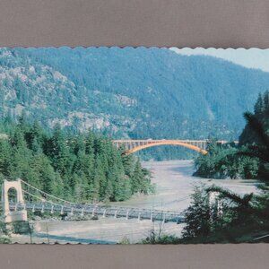 Vintage Postcard - Alexandria Twin Bridges Spuzzum BC - Dexter Press